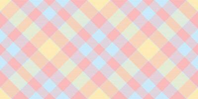 Pastel diamond plaid pattern. Perfect for textile design, wrapping paper, scrapbooking, or digital projects. This cheerful, soft color palette evokes feelings of joy and tranquility. vector