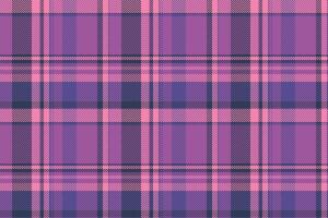 Vibrant tartan pattern with blended lines of pink, violet, and purple. Classic textile design. Ideal for backgrounds, apparel, or graphic elements. vector