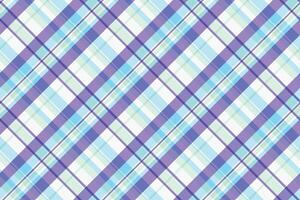 Vibrant diagonal plaid pattern in pastel purple, blue, and green hues. Perfect for textile design, website backgrounds, or crafting projects. Evokes feelings of freshness and serenity. vector