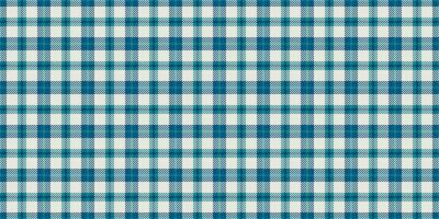 Seamless teal and white plaid pattern. Perfect for textile designs, website backgrounds, or crafting projects. This vibrant, classic check evokes a sense of comfort and style. vector