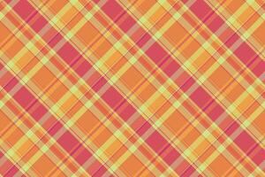 Warm toned plaid design. A vibrant, seamless textile pattern featuring orange, red, and light green tones. Perfect for backgrounds, textures, or modern design projects. vector