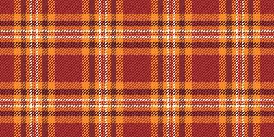 Vibrant autumnal plaid pattern. Warm, rustic tones of orange, red, and white create a seamless texture perfect for fallthemed designs, apparel, or website backgrounds. vector