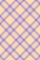 Pastel purple and beige plaid pattern. Elegant seamless texture ideal for fashion, textile, and website backgrounds. Subtle, soft color palette evokes a sense of calm and sophistication. vector