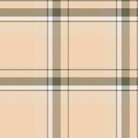 Elegant beige and olive green plaid pattern. Subtle texture and neutral tones create a versatile background perfect for websites, apparel design, or home decor projects. vector