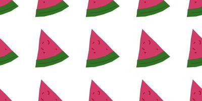 Watermelon Slice Seamless Pattern Design vector
