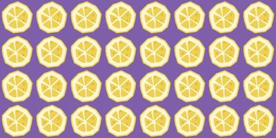 Lemon Slice Flat Seamless Pattern vector