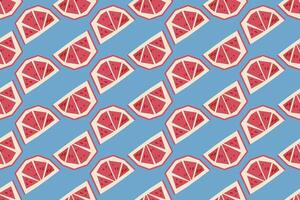 Grapefruit Slice Pattern Seamless vector