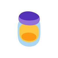 Minimal Honey Jar Icon Cartoon vector