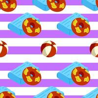 Inflatable Pool Toys Summer Pattern vector