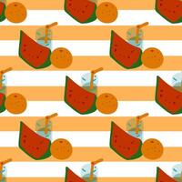 Fruit Juice Seamless Pattern Design vector