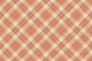 Elegant peach and cream plaid pattern. Perfect for textile design, apparel, website backgrounds, or crafting projects. vector