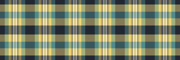 Subtle yet striking plaid pattern in muted teal, gold, and navy. Perfect for textile design, website backgrounds, or crafting projects. Evokes feelings of warmth, sophistication, and classic style. vector