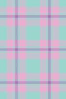 Pastel pink, mint green, and lavender plaid pattern. Perfect for textile design, website backgrounds, or crafting projects. vector