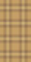 Irish fabric texture background, glen plaid seamless check. Figure textile pattern tartan in amber and orange colors. vector