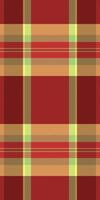 Tape textile pattern texture, chic background check tartan. Deep seamless plaid fabric in red and green colors. vector