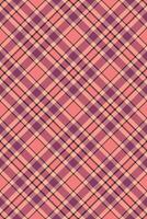 Top tartan textile plaid, everyday background seamless. Fade texture fabric pattern check in orange and red colors. vector