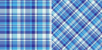 plaid tartan of textile pattern texture with a seamless check fabric background. Set in sea colors. Custom geometry in multicolored fashion. vector