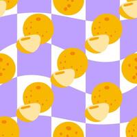 Seamless Longan Fruit Pattern Design vector
