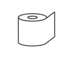 Simple line art illustration of a roll of paper. Perfect for minimalist designs, representing concepts of renewal, beginnings, or the process of unfolding. vector