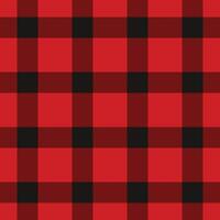 Vibrant red and black buffalo plaid pattern. Perfect for holiday designs, rustic backgrounds, or textile projects. This classic check evokes warmth, comfort, and a sense of tradition. vector