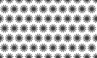 Abstract seamless pattern of stylized dark grey flowers on a white background. Perfect for textile design, website backgrounds, or as a repeating element in graphic design projects. vector