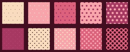 Set polka dots pattern. background for web or print. Abstract surface. vector