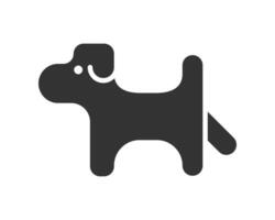 Stylized dog icon in black. Modern, simple and cute. Perfect for apps, websites, and logo design. Symbolizes loyalty, friendship, and companionship. vector