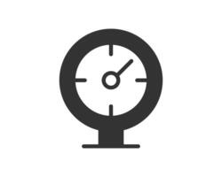Simple gauge icon depicting measurement or control. Use it for infographics, presentations, or app design. Symbol of precision, assessment, and industrial monitoring. vector