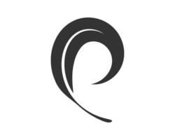 Elegant abstract design with flowing shape. Perfect for minimalist branding, logos, or creative concepts. Graceful, fluid and modern. vector