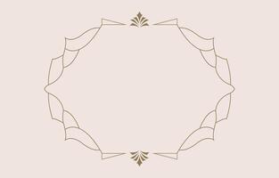 Vintage art deco object element for icon and decoration with horizontal rectangle vector