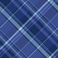 Elegant diagonal plaid pattern in calming shades of blue. Perfect for textile design, website backgrounds, or creating a sophisticated atmosphere. vector