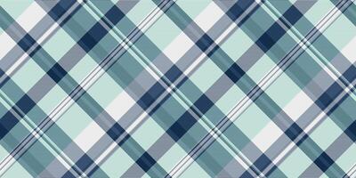 Abstract plaid pattern with intersecting lines in cool blues, greens, and white. Use as a textile, wallpaper, or background for designs needing a traditional touch. vector