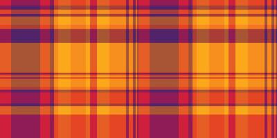 Vibrant autumnal plaid pattern. Perfect for textile design, fallthemed projects, or creating a warm, energetic mood. This bold, seamless texture offers endless creative possibilities. vector