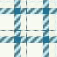 Elegant teal and cream plaid pattern. Perfect for textile design, apparel, home decor, and website backgrounds. vector