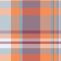 Furniture tartan check textile, handsome background plaid texture. Dog tooth seamless fabric pattern in orange and pastel colors. vector