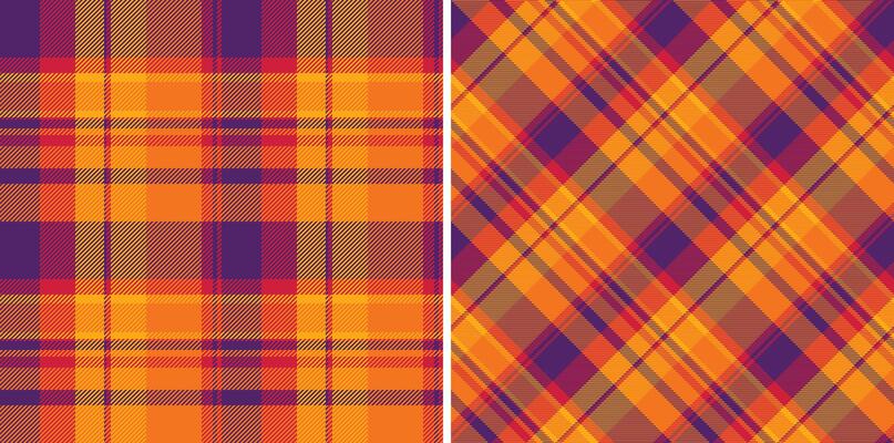 Seamless plaid pattern of texture fabric with a check tartan textile background. Set in warm colors of picture frame ideas.