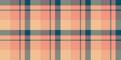 Soft peach and teal plaid pattern. Perfect for textile design, fashion, website backgrounds, or scrapbooking. vector