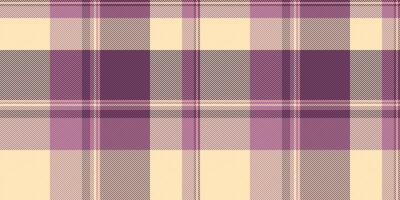 Elegant pastel plaid pattern in soft purple and cream. Perfect for textile design, fashion, websites, and branding. This seamless texture evokes a feeling of warmth and sophistication. vector
