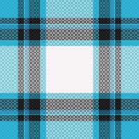 Stylish turquoise, black, and white plaid pattern. Perfect for textile design, fashion, website backgrounds, or any project needing a fresh, modern, and subtly textured feel. vector