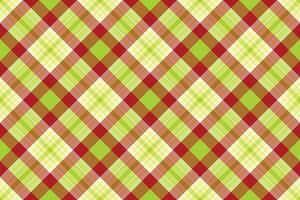 Festive, vibrant plaid pattern with classic tartan design. Red, green yellow create a warm, inviting backdrop. Ideal for textiles, crafts, and holiday themes. vector