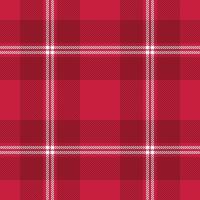 Classic red plaid pattern with crisp white lines. Evokes warmth, comfort and festive feelings. Ideal for backgrounds, textiles, and holiday themes. vector