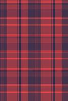 Vibrant red and navy plaid pattern. Perfect for textile design, website backgrounds, or autumnal themed projects. This classic, repeating pattern evokes feelings of warmth, comfort, and tradition. vector