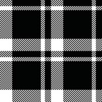Classic black and white plaid pattern. Timeless textile design, ideal for backgrounds, apparel, or graphic design projects. Sophisticated, versatile, and modern. vector