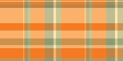Complexity seamless background pattern, wedding tartan plaid texture. Event fabric check textile in orange and pastel colors. vector