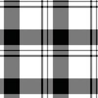 Classic plaid pattern. Black, white, and grey checks create a versatile design. Use for backgrounds, textiles, apparel, or graphic design projects. Traditional, timeless appeal. vector