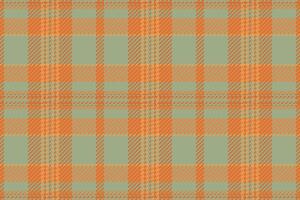 Cozy plaid pattern in warm orange and muted green. Versatile for backgrounds, textiles, fashion, or adding a touch of autumnal charm to your designs. vector