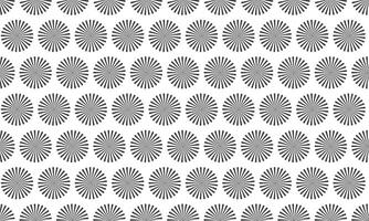 Abstract grayscale pattern featuring repeating circular sunburst motifs. Ideal for backgrounds, website design, textiles, or any project needing a subtle yet visually engaging texture. vector