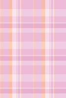 Sweet pastel pink and peach plaid pattern. Perfect for textile design, wrapping paper, or feminine branding. This soft, repeatable texture evokes feelings of gentleness and calm. vector
