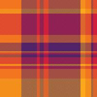 Vibrant orange, purple, and red plaid pattern. Perfect for textile design, autumnal themes, or adding a bold texture to your projects. vector