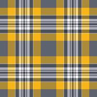 Vibrant yellow and gray plaid pattern. Perfect for textile design, website backgrounds, or fashion projects. vector